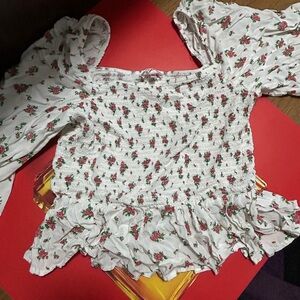 Floral Smocked Women's Top